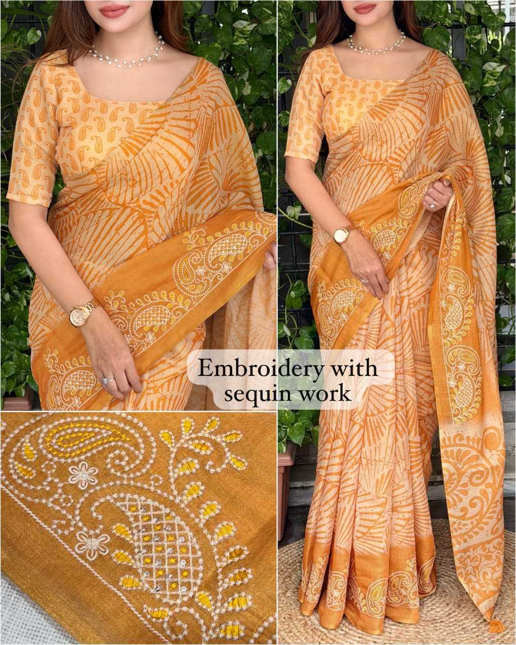 Sajawat Cotton Embroidered Saree