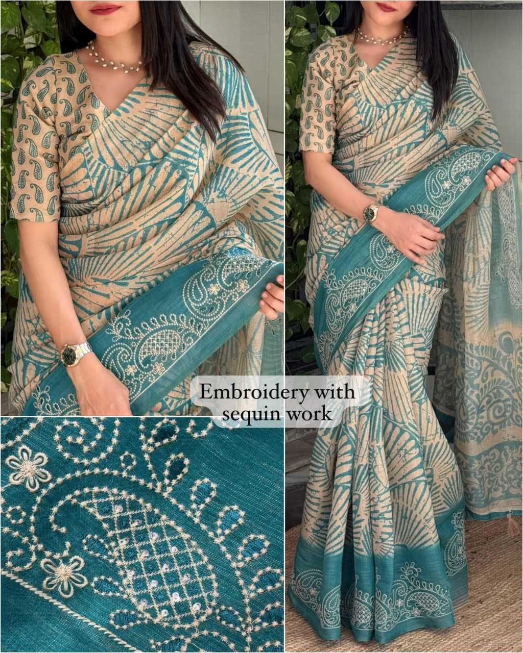 Sajawat Cotton Embroidered Saree