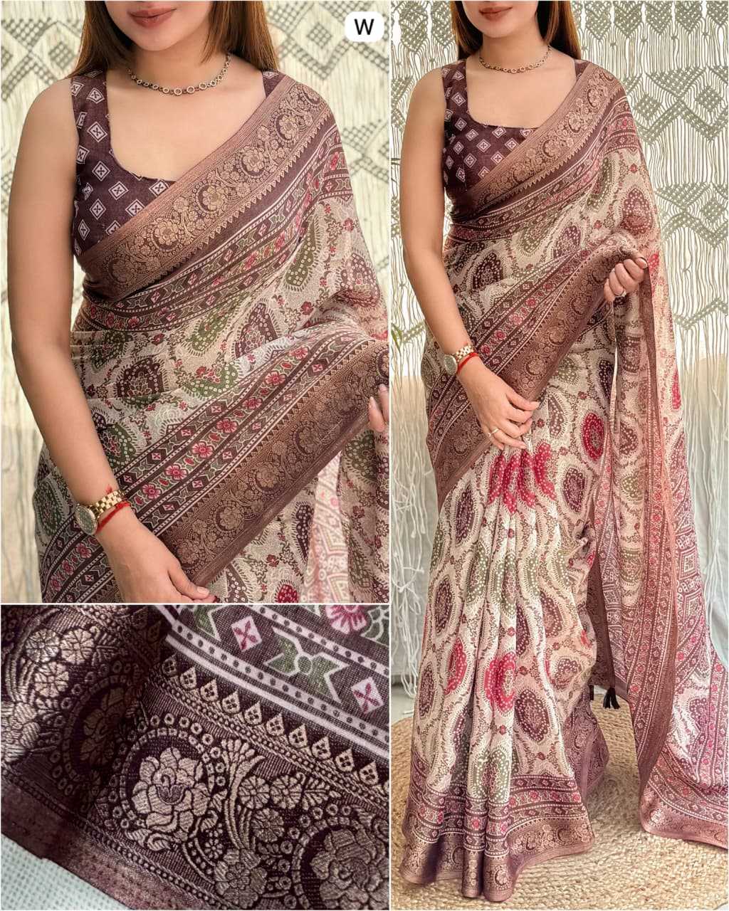 Ajrakh Saree