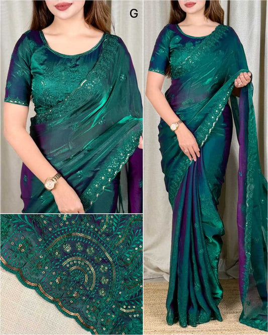 Sangrila Satin Designer Saree