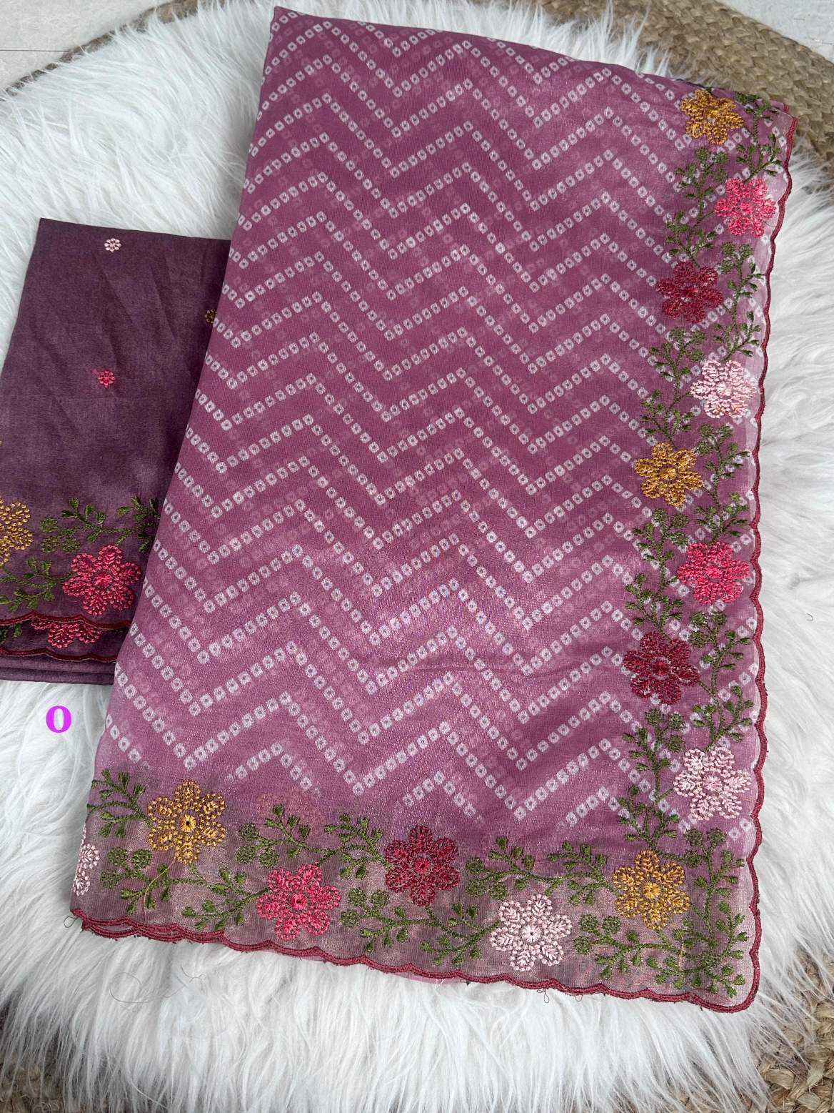 Cotton Embroidered Saree