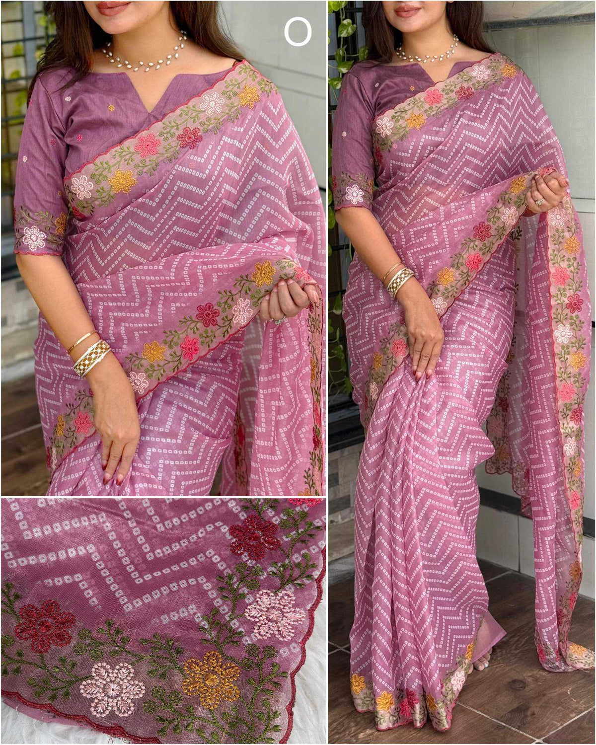 Cotton Embroidered Saree