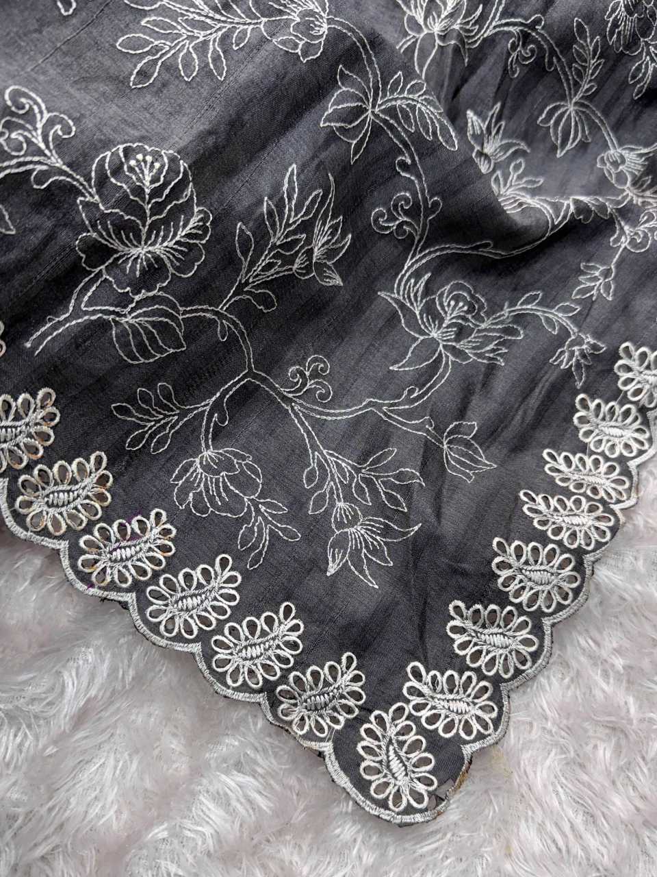 Cotton Embroidered Saree