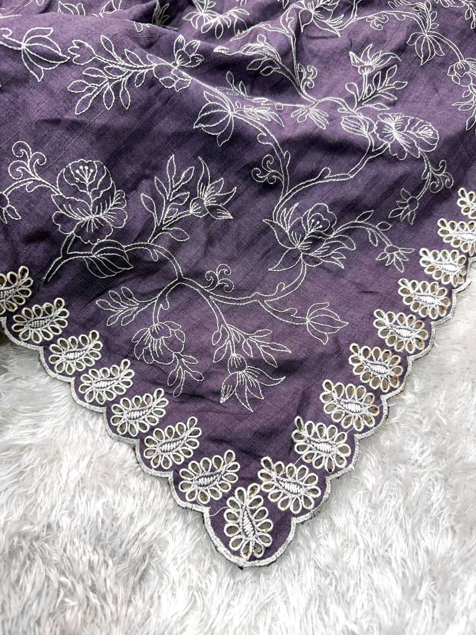 Cotton Embroidered Saree