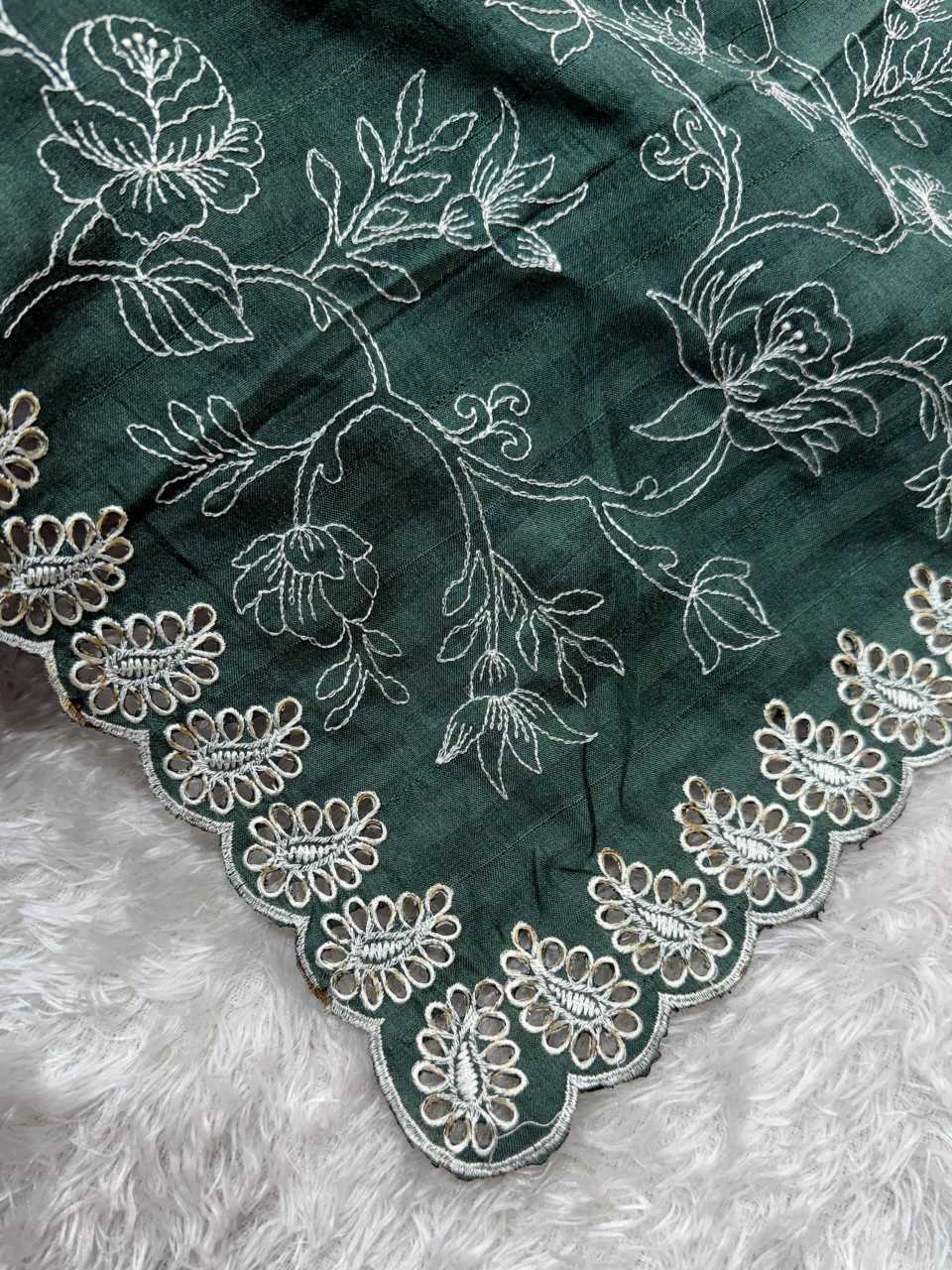 Cotton Embroidered Saree