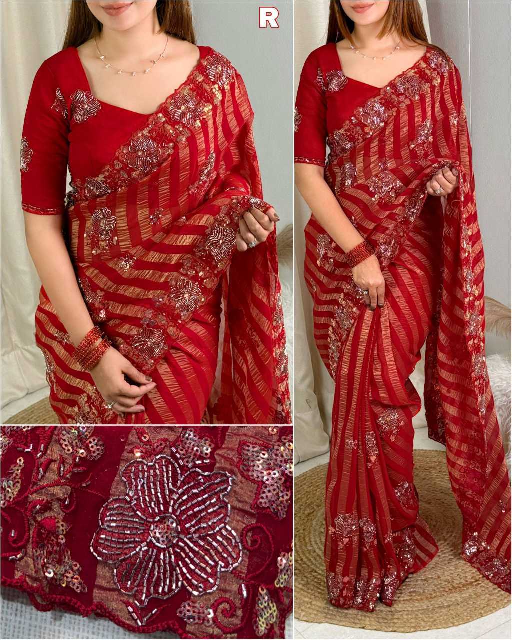 Chiffon Party Wear Saree