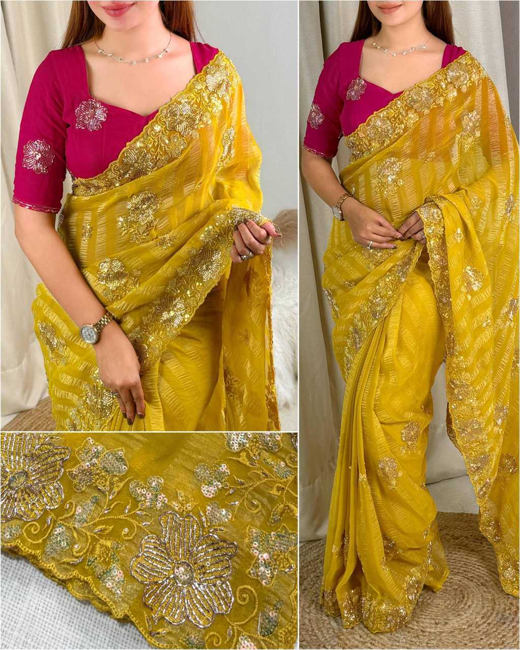 Chiffon Party Wear Saree