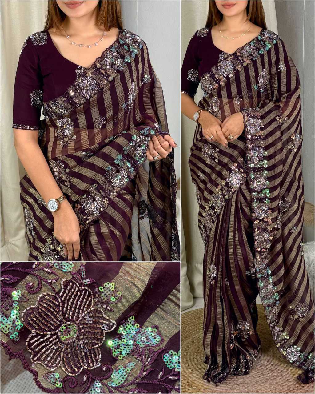 Chiffon Party Wear Saree
