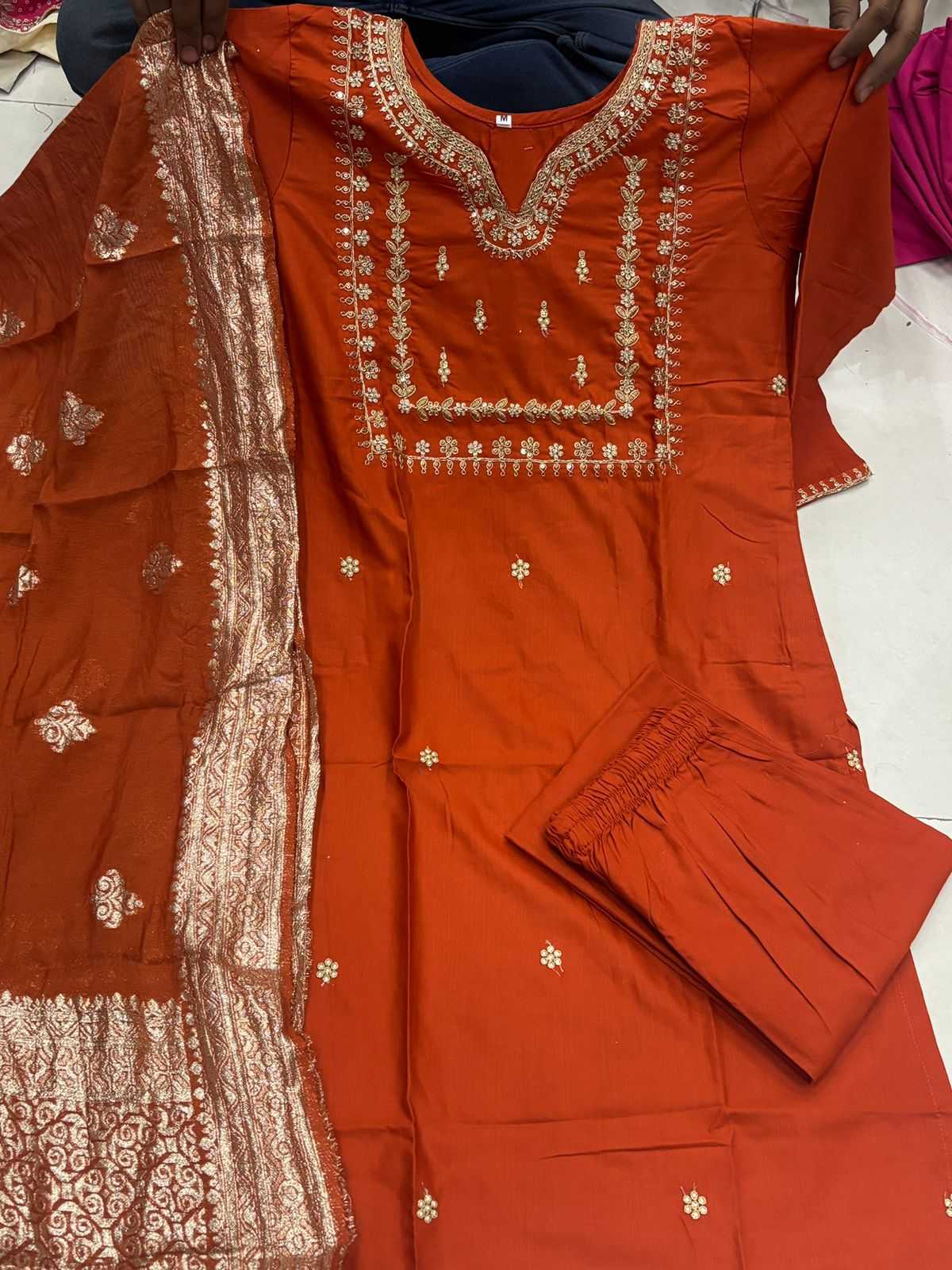 Silk Cotton Embroidery Suit