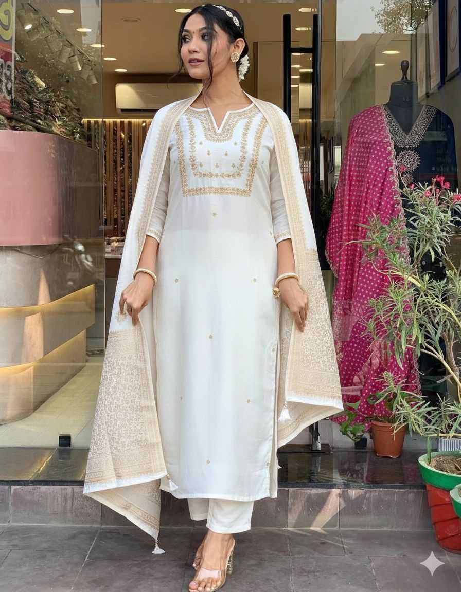 Silk Cotton Ladies Suit