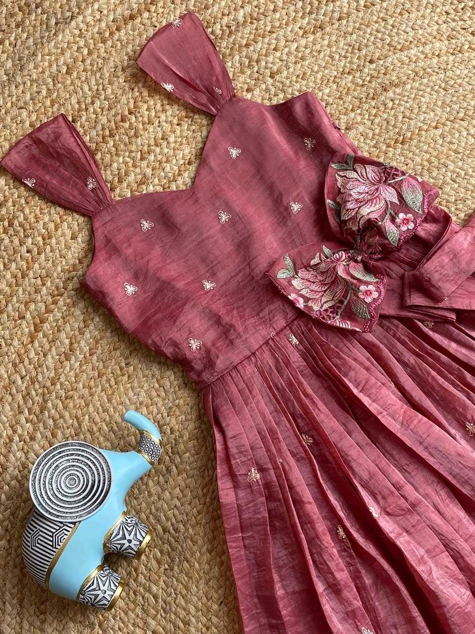 Soft Gold Crush Kids Gown