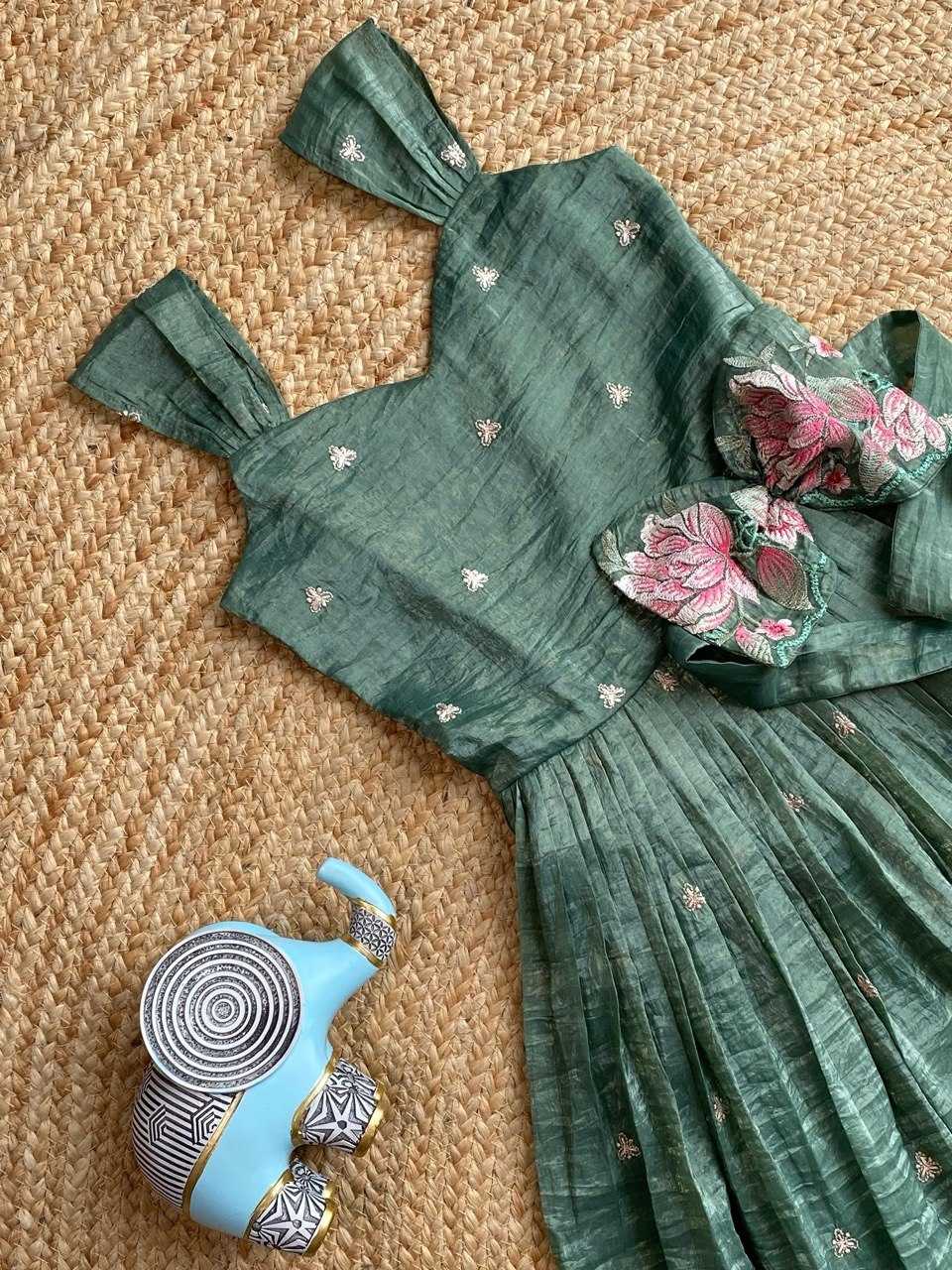 Soft Gold Crush Kids Gown