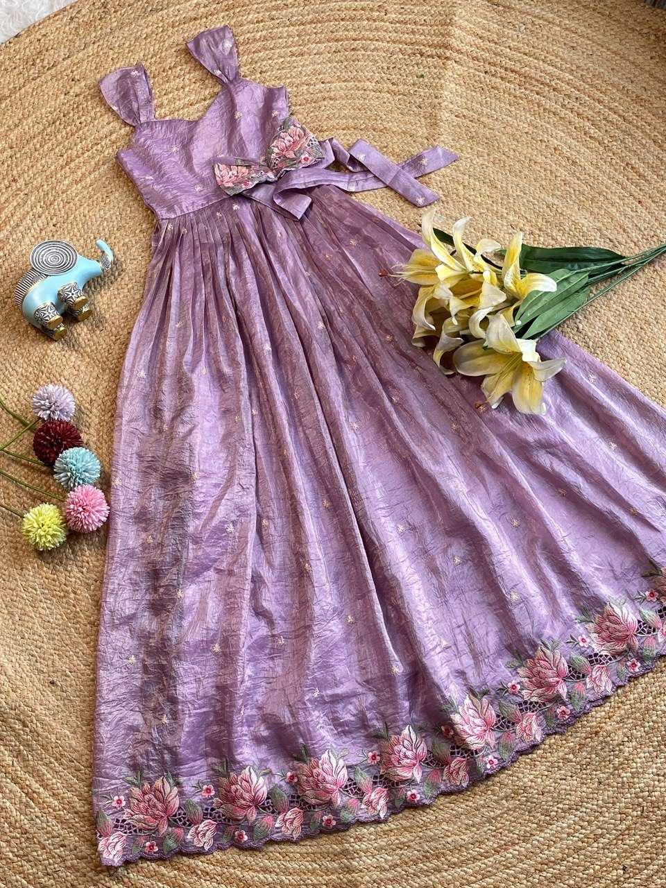 Soft Gold Crush Kids Gown