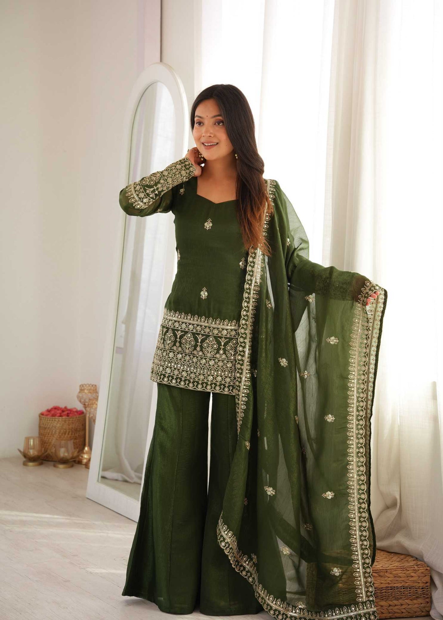 Crush Silk Designer Kurti
