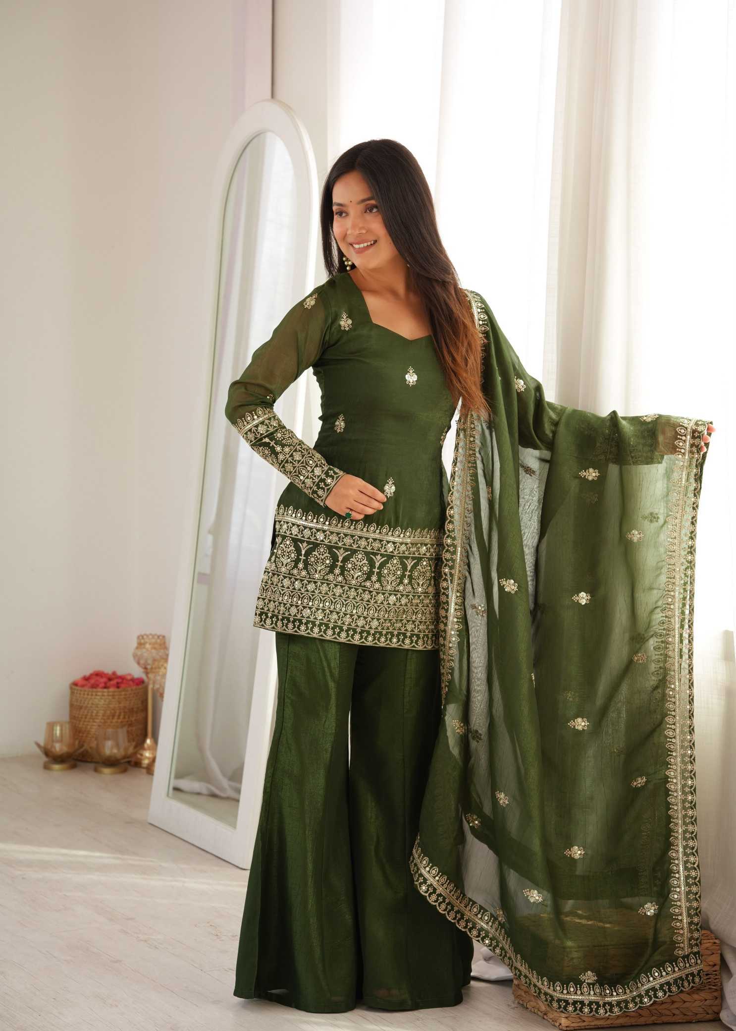 Crush Silk Designer Kurti
