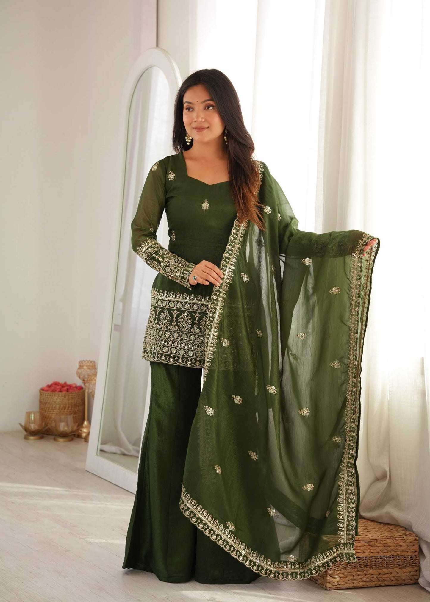 Crush Silk Designer Kurti