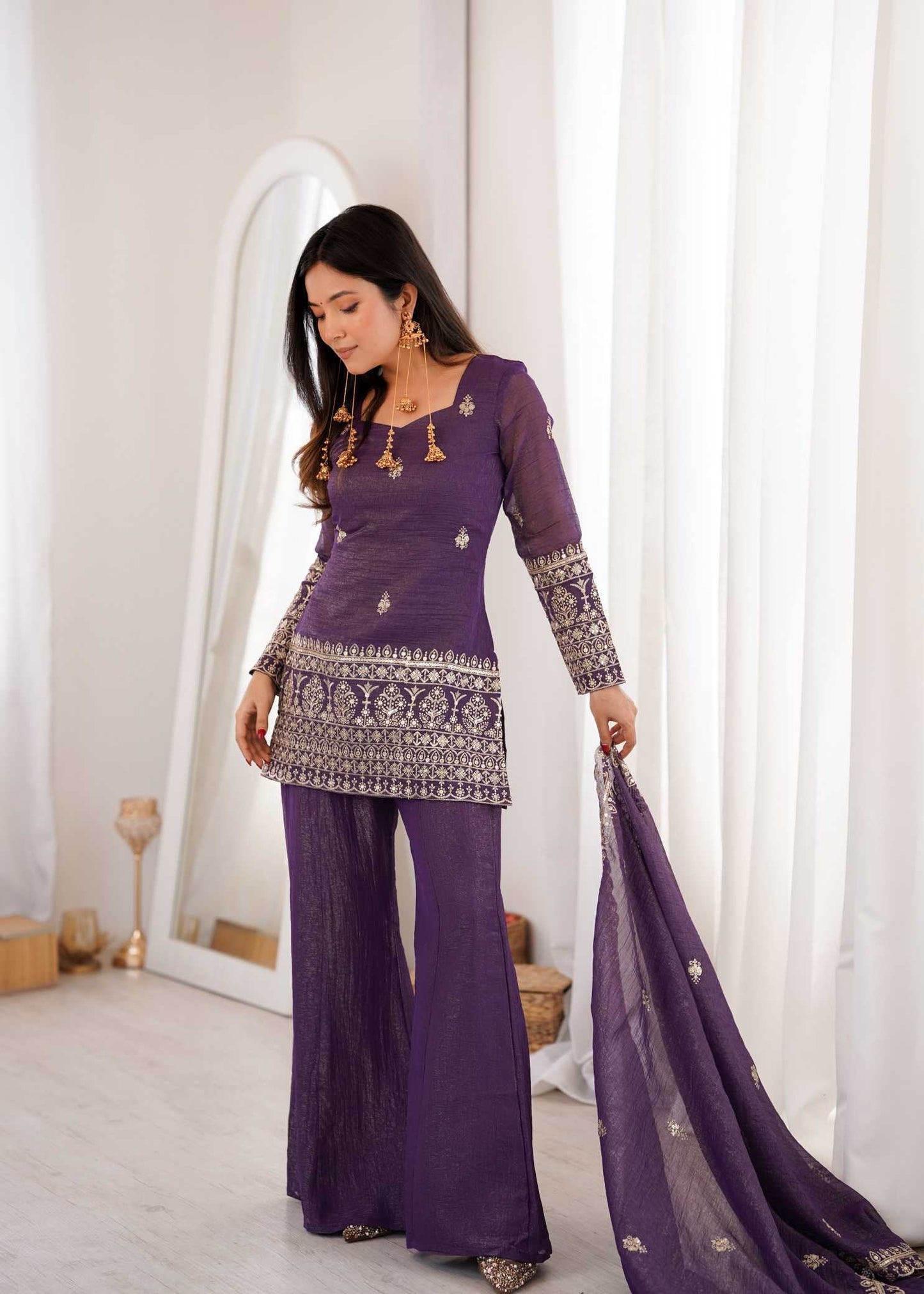 Crush Silk Designer Kurti