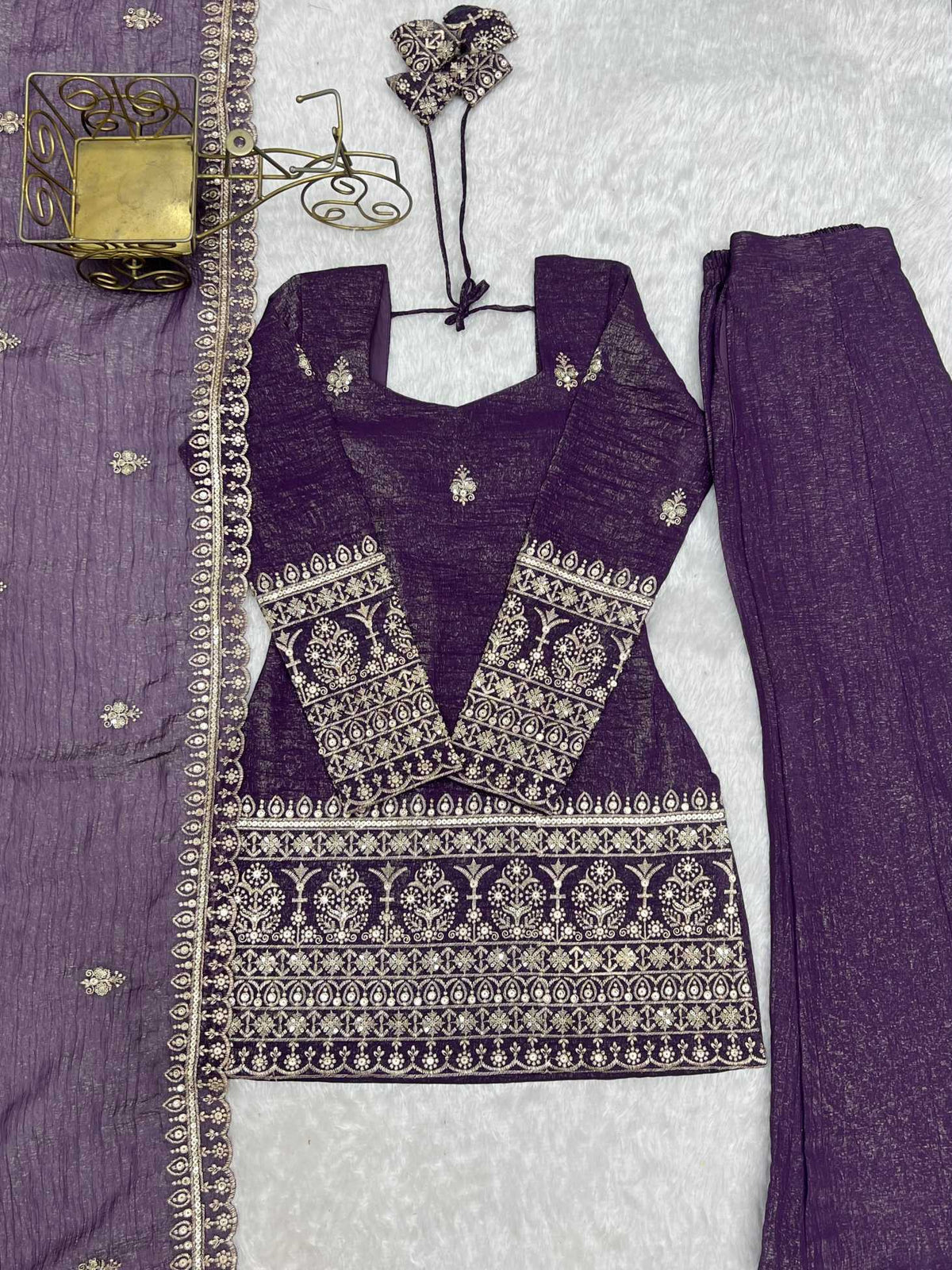 Crush Silk Designer Kurti