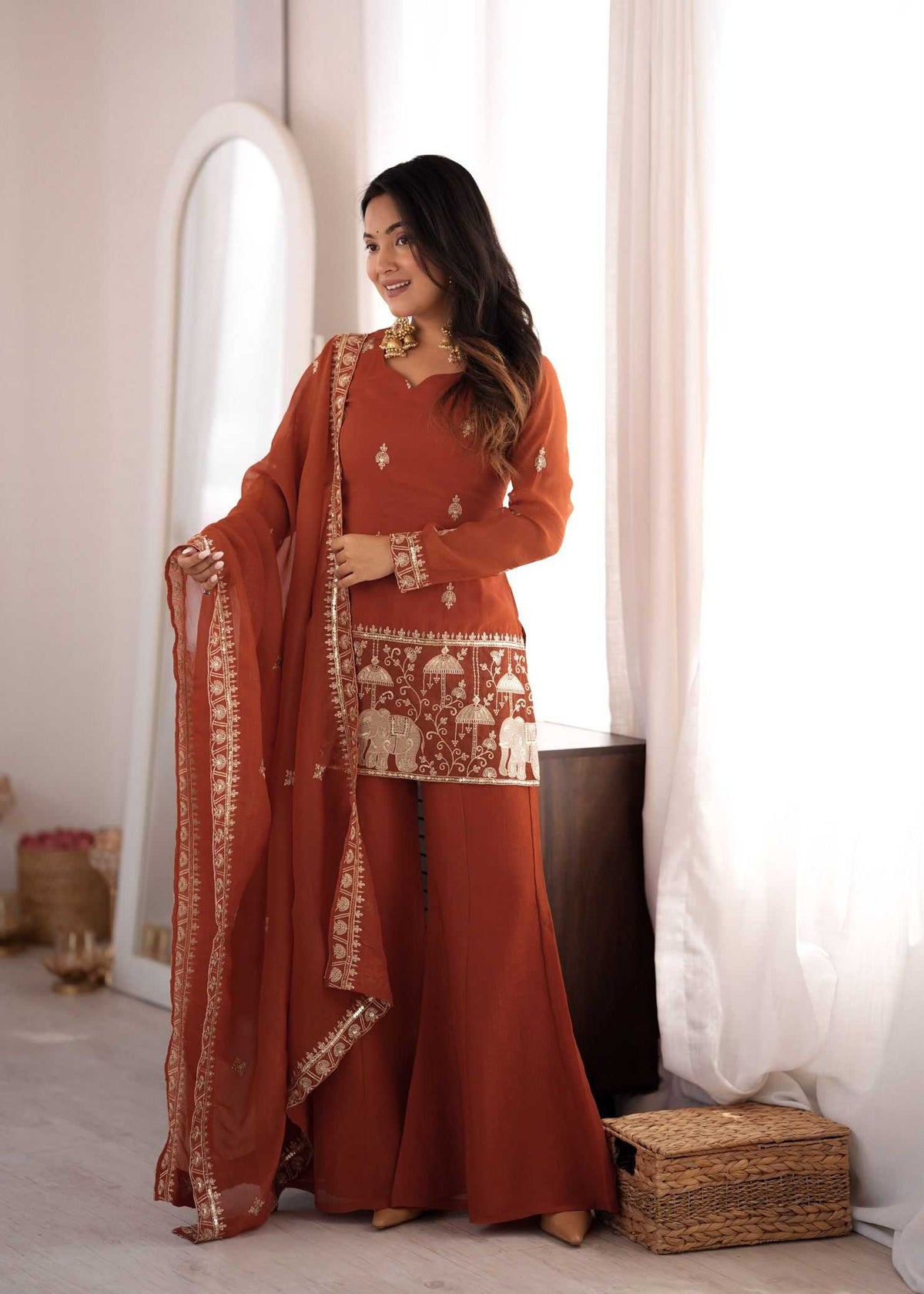 Crush Silk Designer Kurti