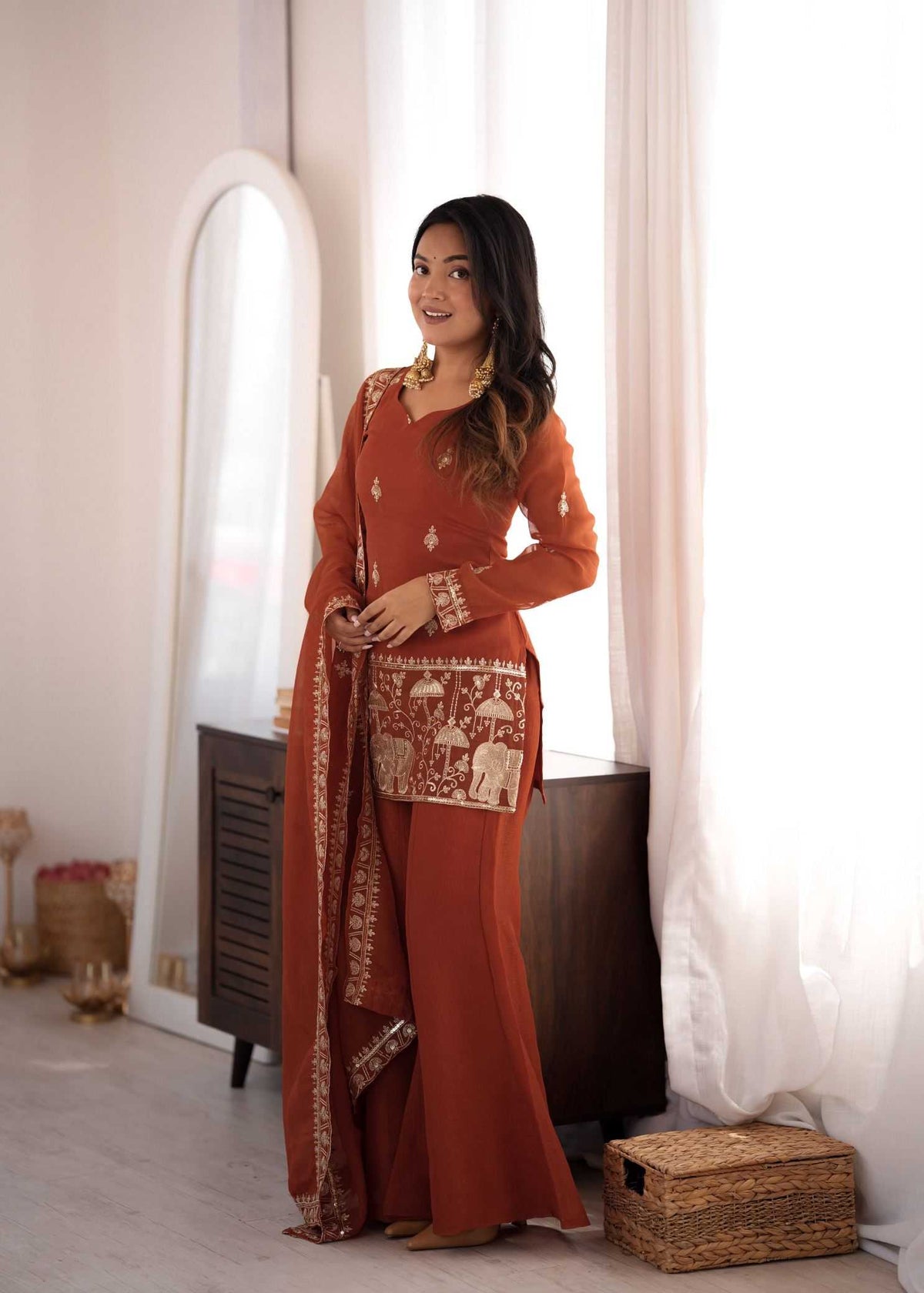 Crush Silk Designer Kurti