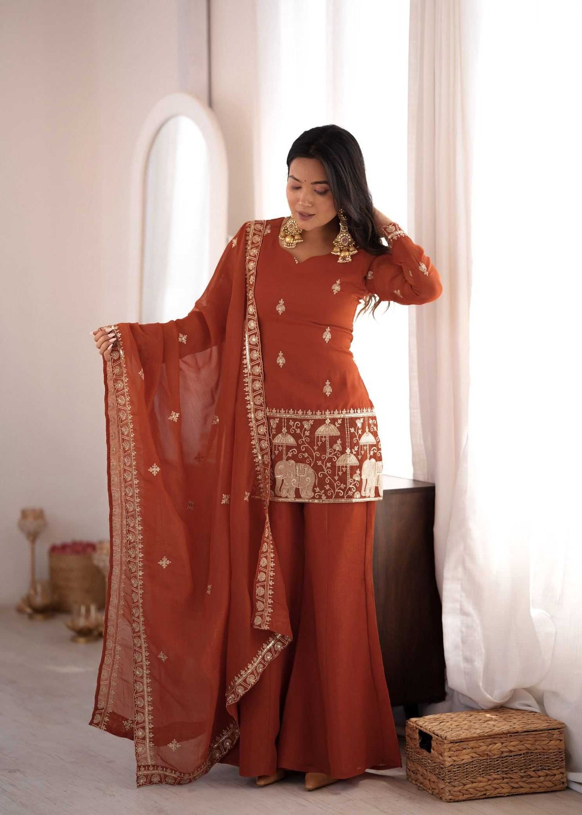 Crush Silk Designer Kurti
