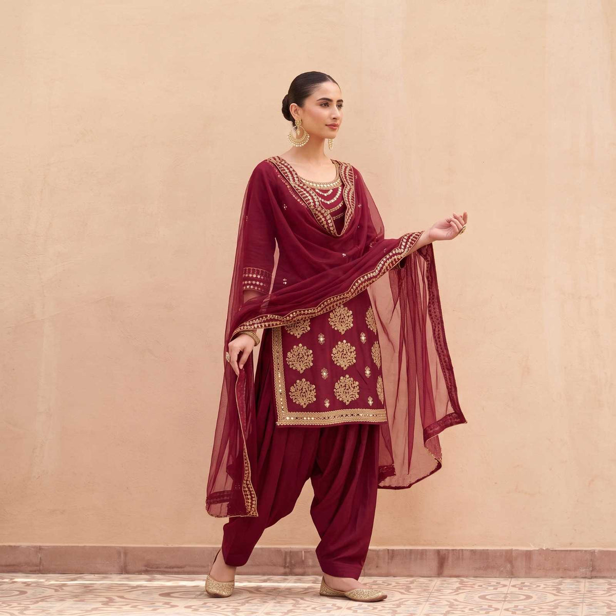 Soft Silk Embroidery Suit