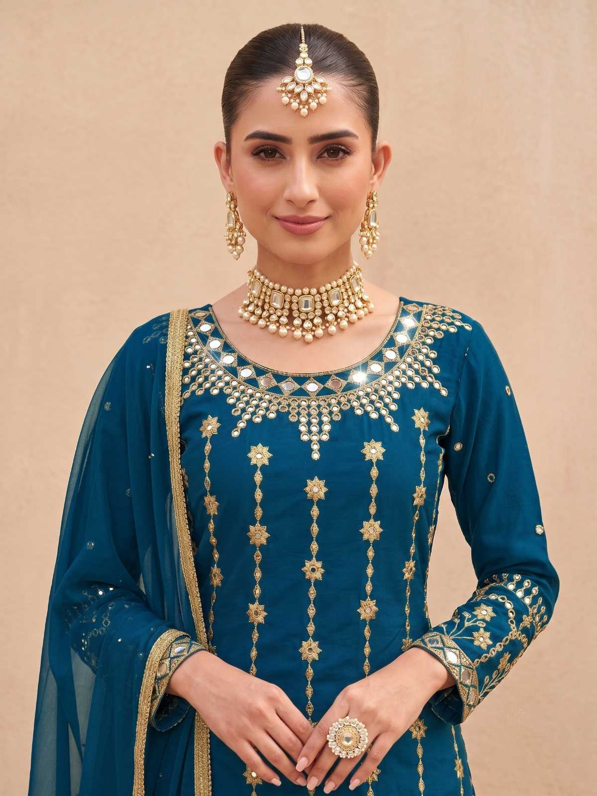 Soft Silk Embroidery Suit
