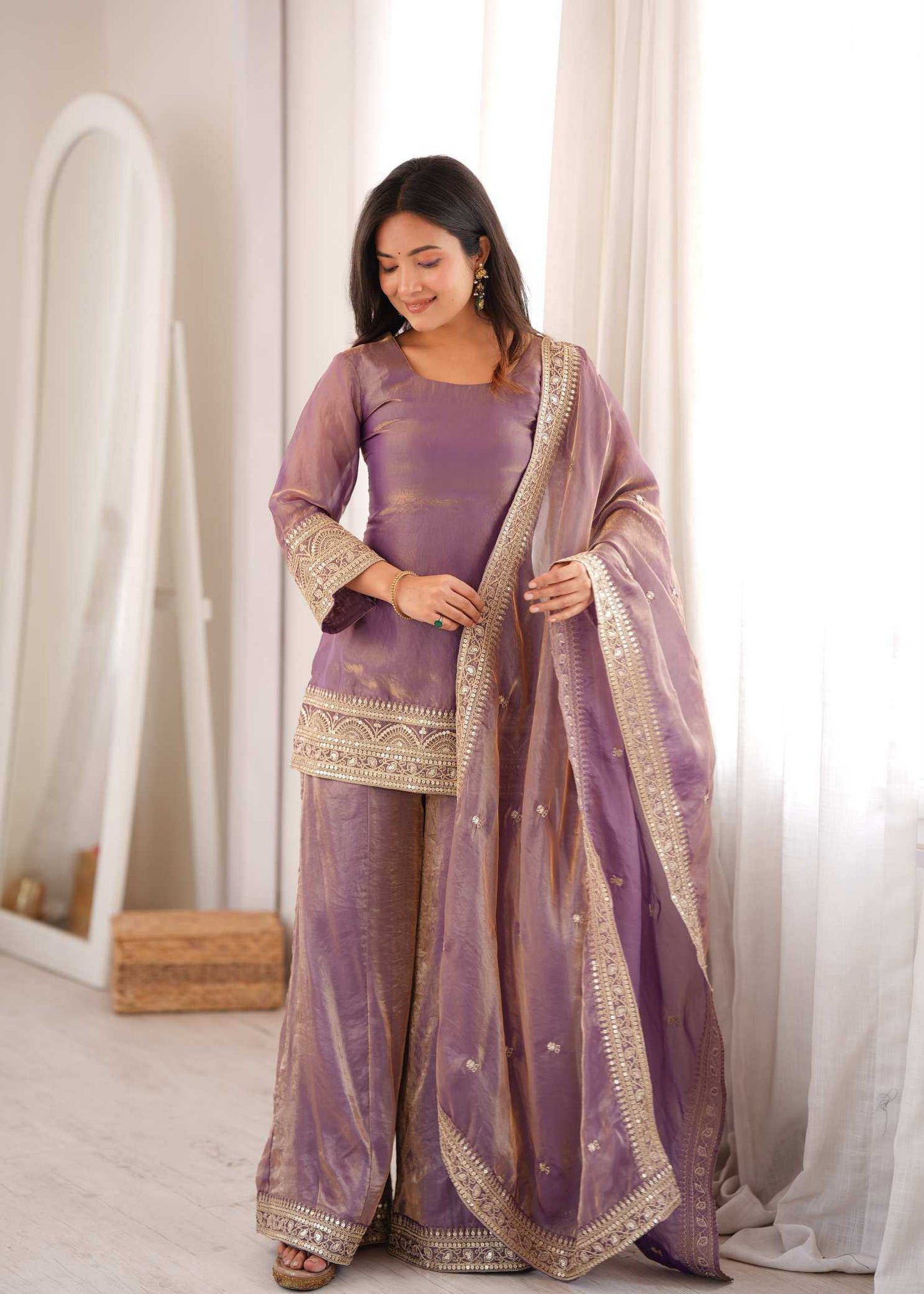 Silk Embroidered Kurti