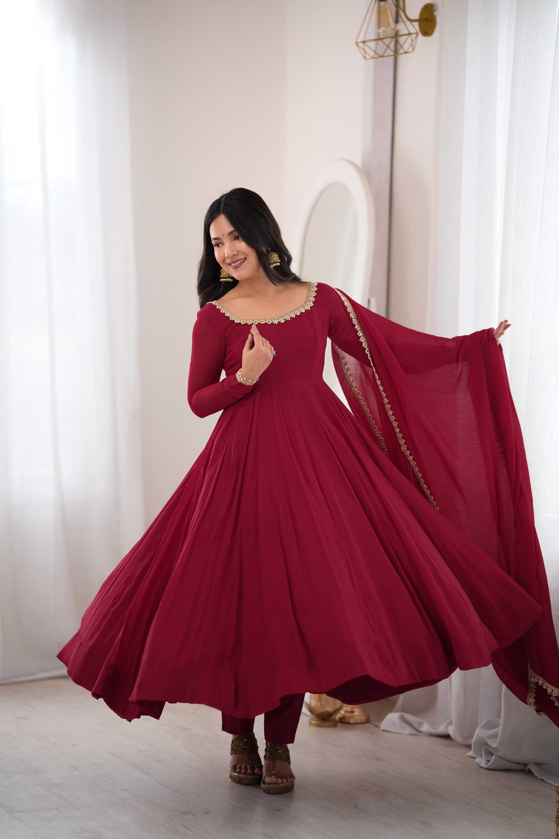Chanderi Soft Fancy Gown