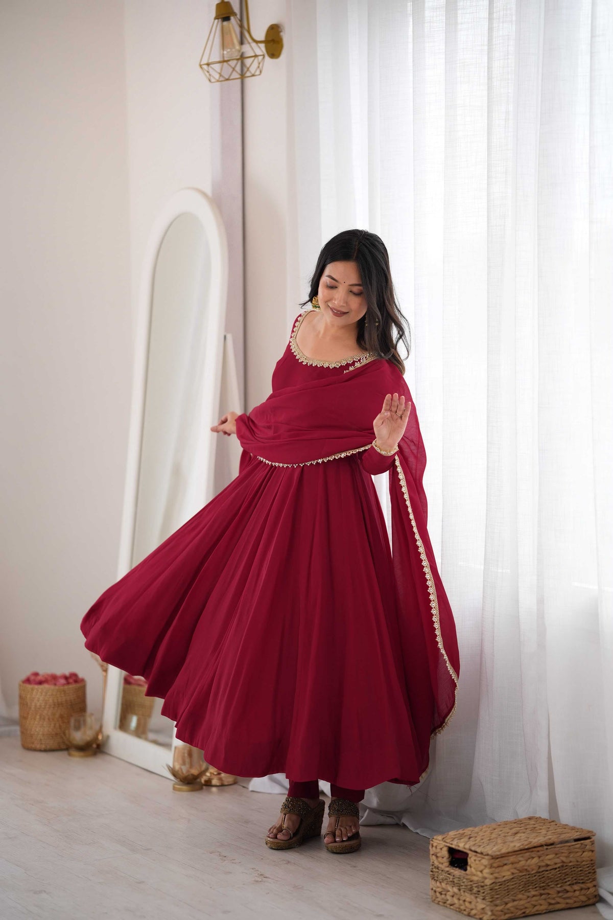 Chanderi Soft Fancy Gown
