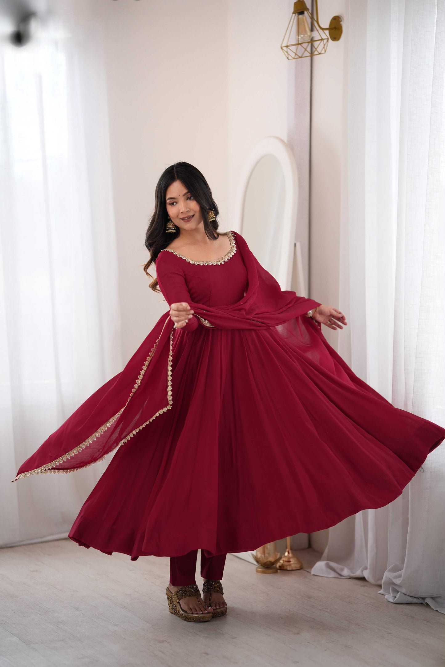Chanderi Soft Fancy Gown