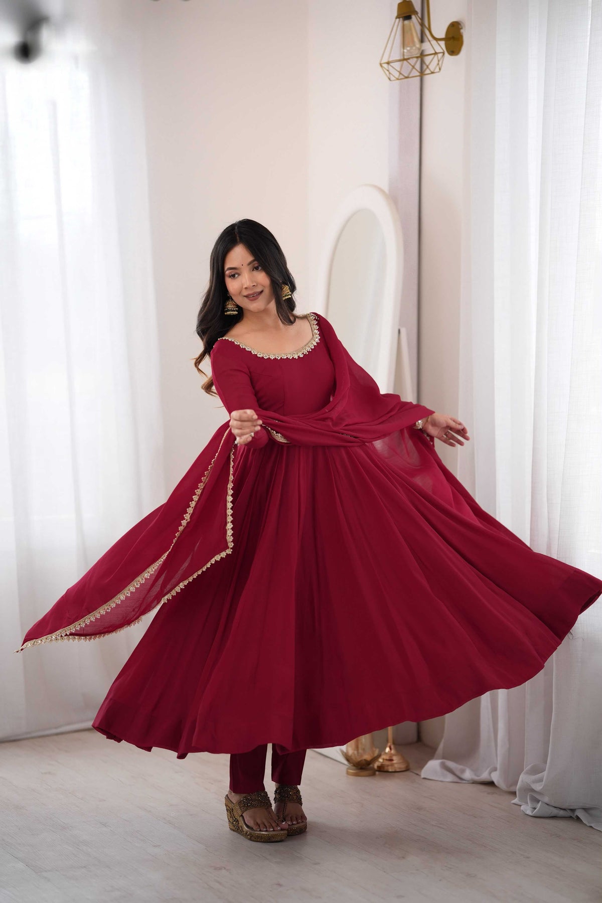 Chanderi Soft Fancy Gown