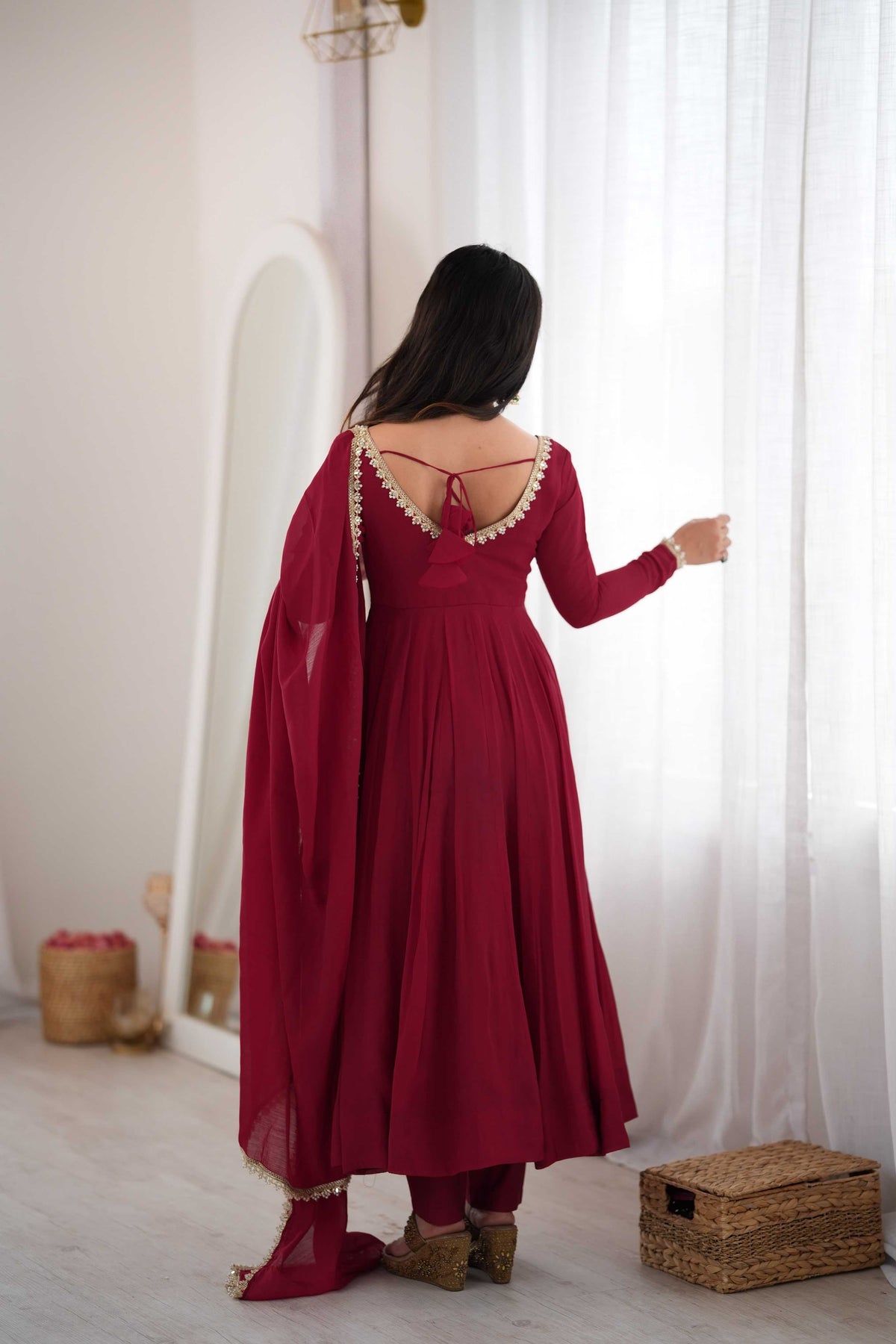 Chanderi Soft Fancy Gown