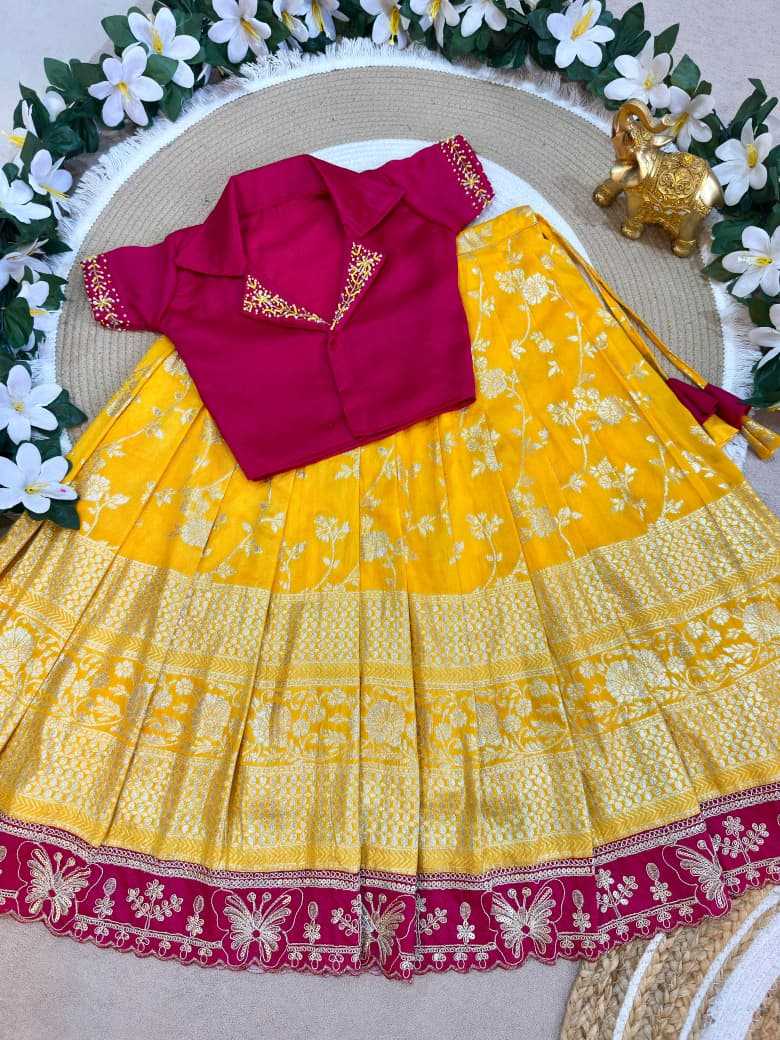 Aanya Dola Silk Kids Lehenga