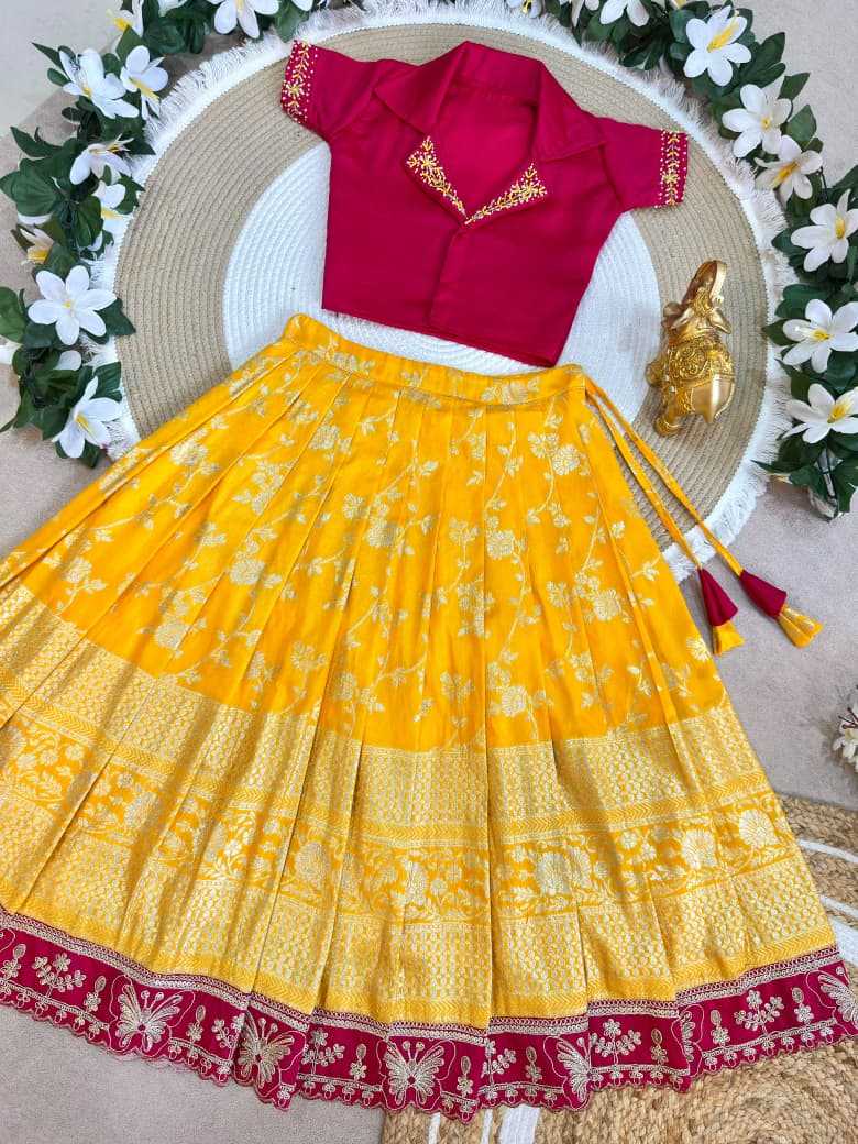 Aanya Dola Silk Kids Lehenga