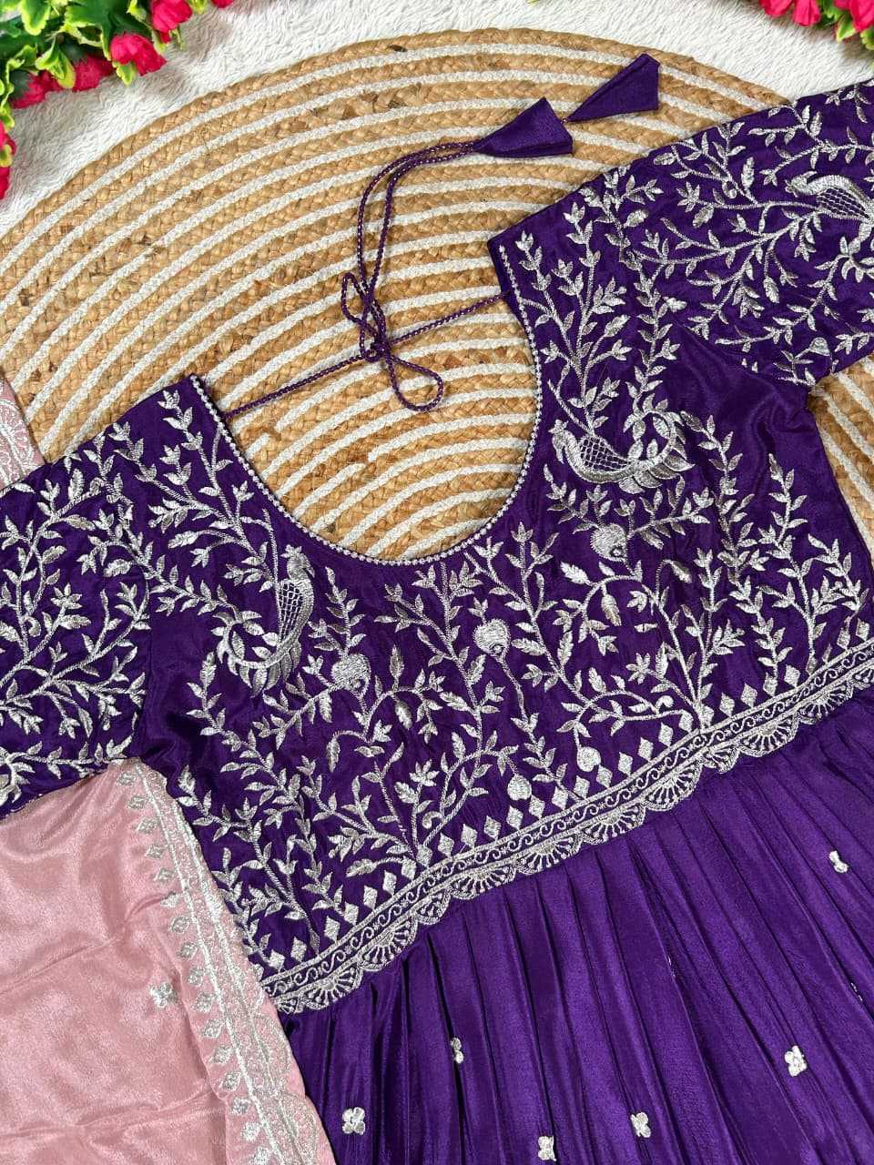 Ahaana Chinon Silk Fancy Gown