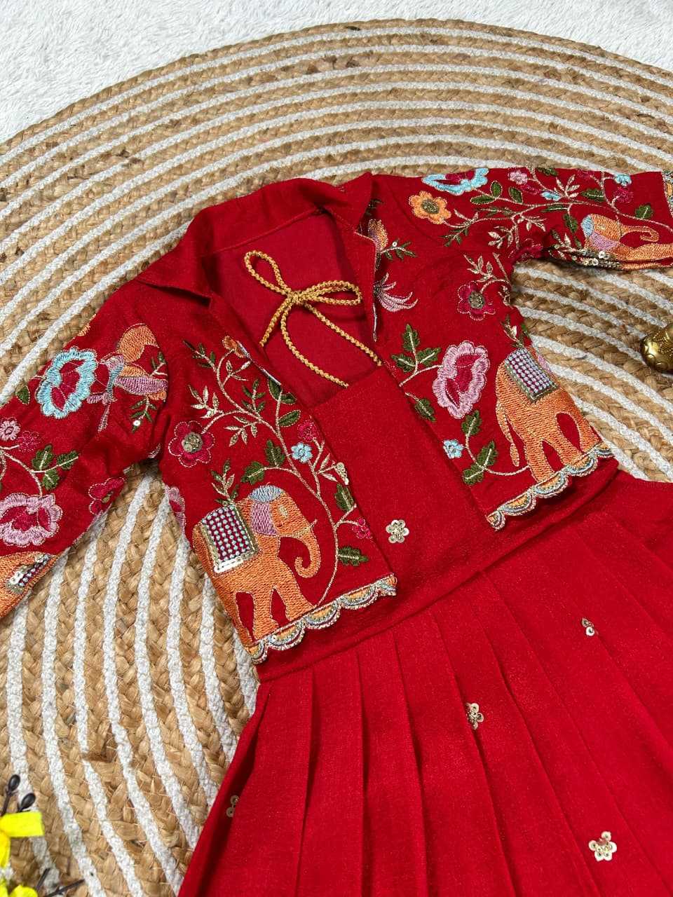Vichitra Silk Kids Frocks