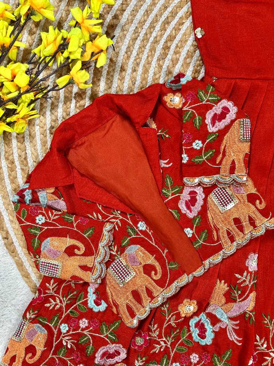 Vichitra Silk Kids Frocks