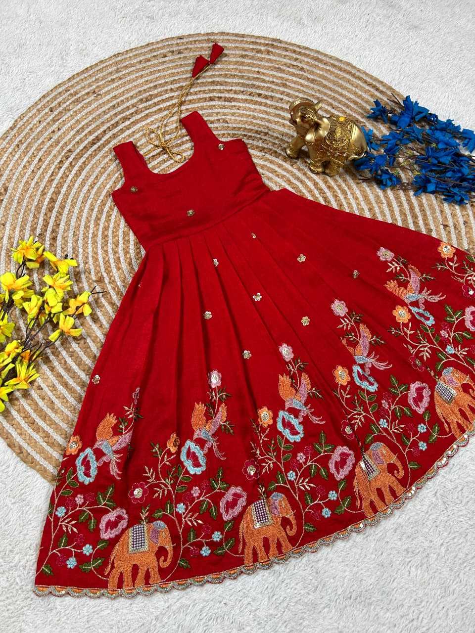 Vichitra Silk Kids Frocks