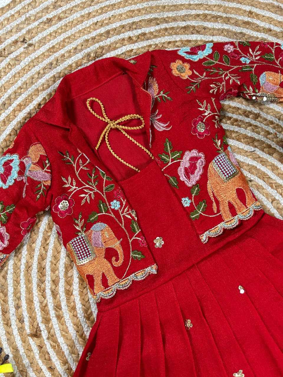 Vichitra Silk Kids Frocks