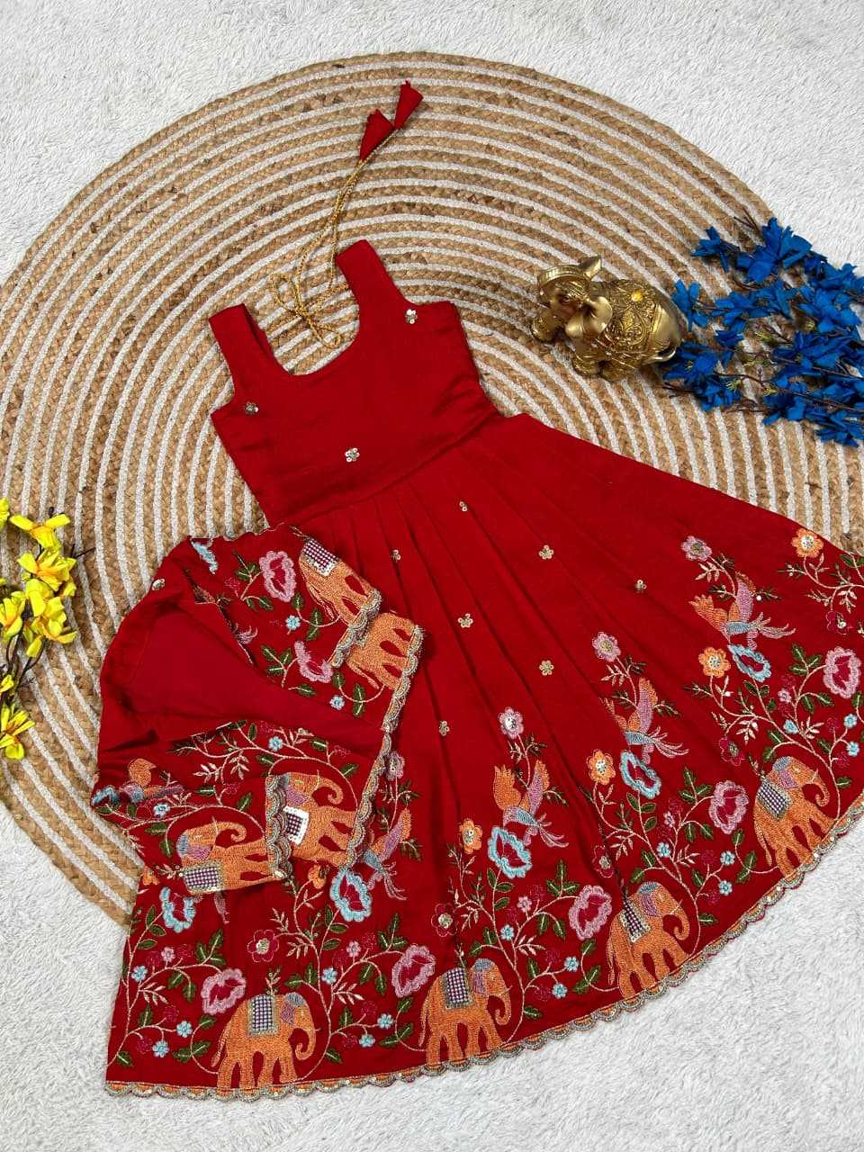 Vichitra Silk Kids Frocks