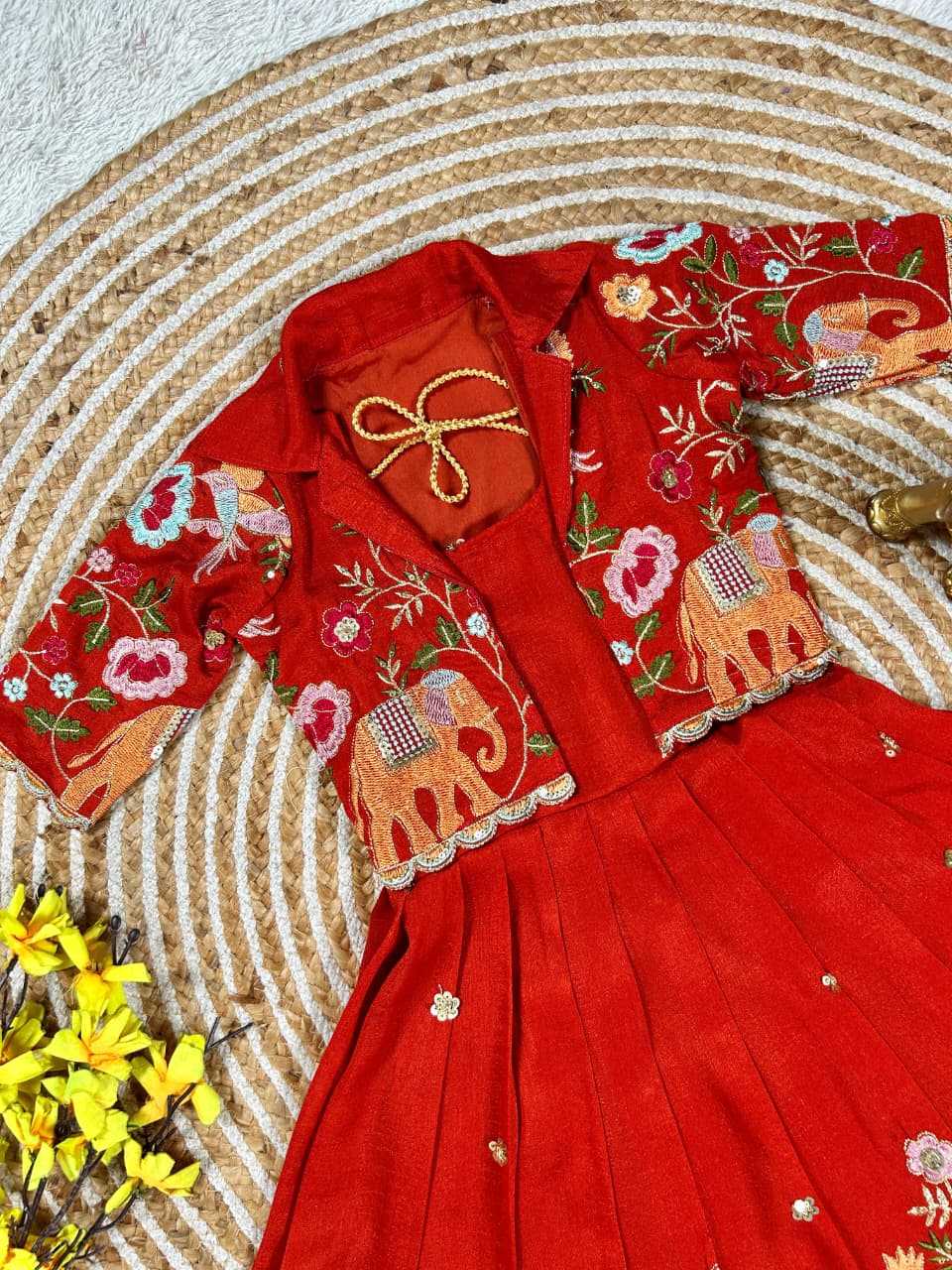 Vichitra Silk Kids Frocks