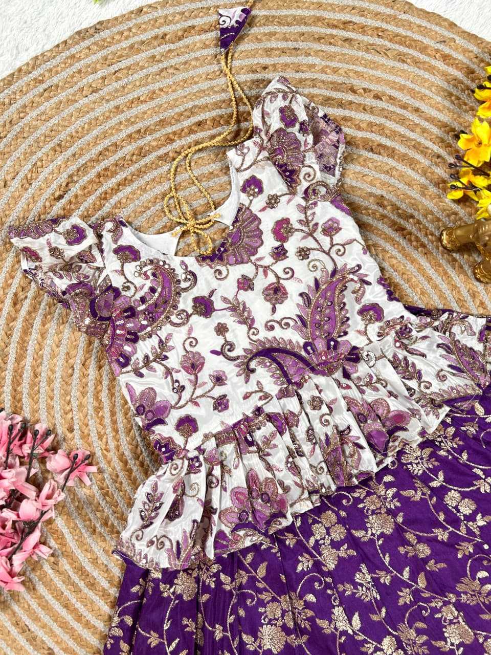 Chhavi Crepe Kids Lehenga