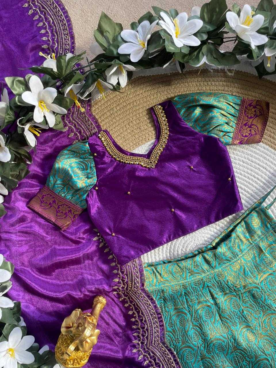 Falguni Chinon Silk Kids Lehenga
