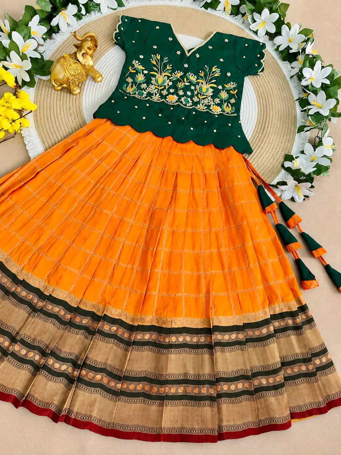 Freshta Vichitra Silk Kids Lehenga