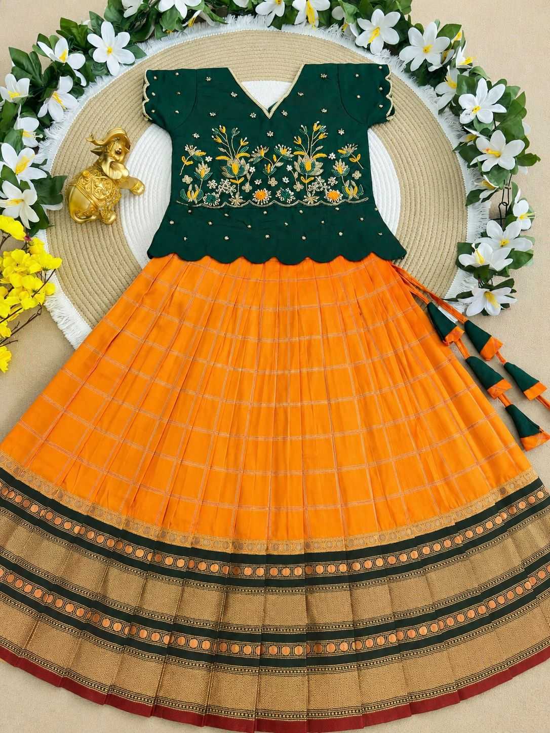 Freshta Vichitra Silk Kids Lehenga
