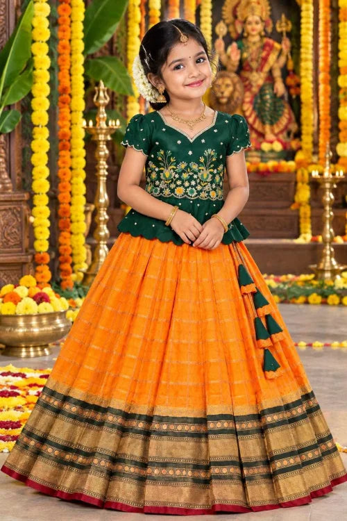 Freshta Vichitra Silk Kids Lehenga