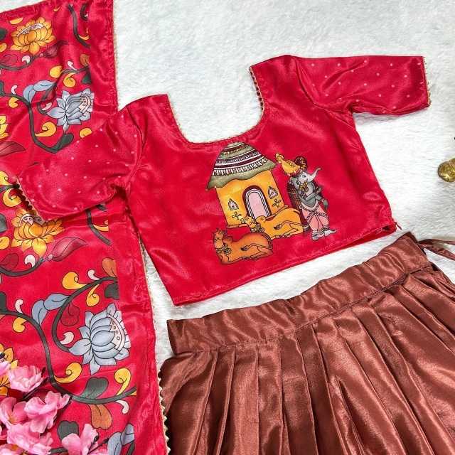 Gargi Chinon Silk Kids Lehenga