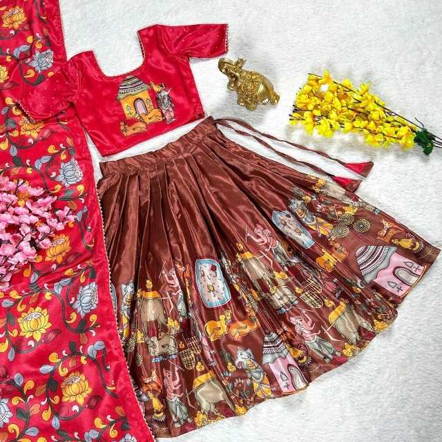 Gargi Chinon Silk Kids Lehenga