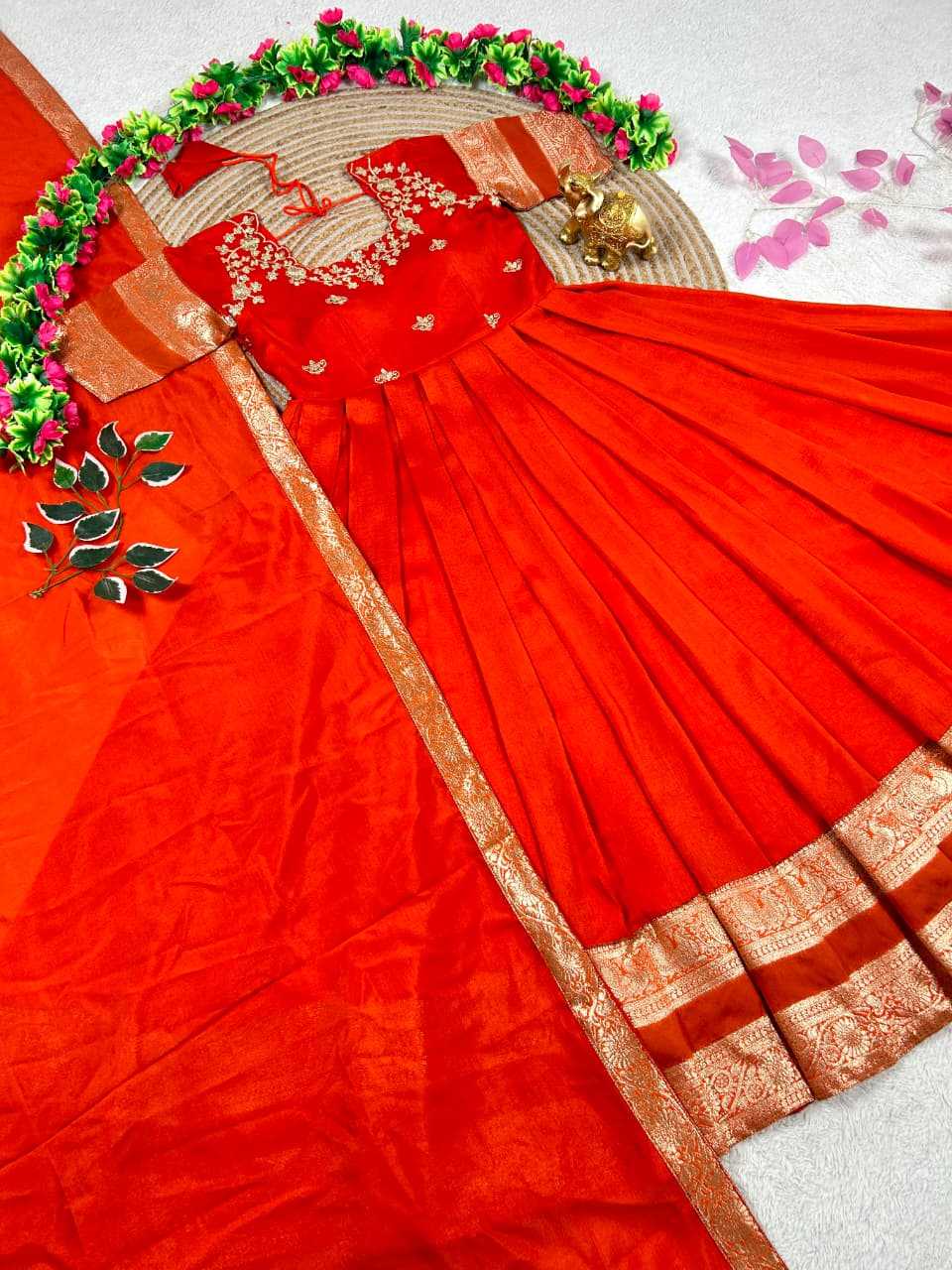 Hiral Premium Silk Embroidered Gown